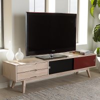 131-7165-RCW Mid-Century Modern Scandinavian Inspired Solid TV Stand - Foxhill