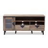 137-7560-RCW Modern and Contemporary Light Brown 55 Inch TV Stand - Cardiff -2