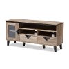 137-7560-RCW Modern and Contemporary Light Brown 55 Inch TV Stand - Cardiff -3