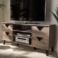 137-7561-RCW Modern and Contemporary Light Brown 55 Inch TV Stand - Beacon