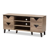 137-7561-RCW Modern and Contemporary Light Brown 55 Inch TV Stand - Beacon -3