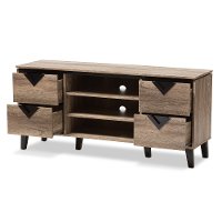 137-7561-RCW Modern and Contemporary Light Brown 55 Inch TV Stand - Beacon -4