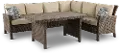 Arcadia Wicker 3 Piece Patio Dining Set