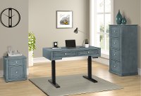 Moss Green 48 Inch Power Lift Desk - Highland-4