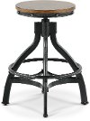 Rustic Brown Adjustable Bar Stool - Chandler