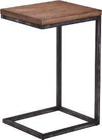 Brown Industrial Rustic Side Table - Chandler