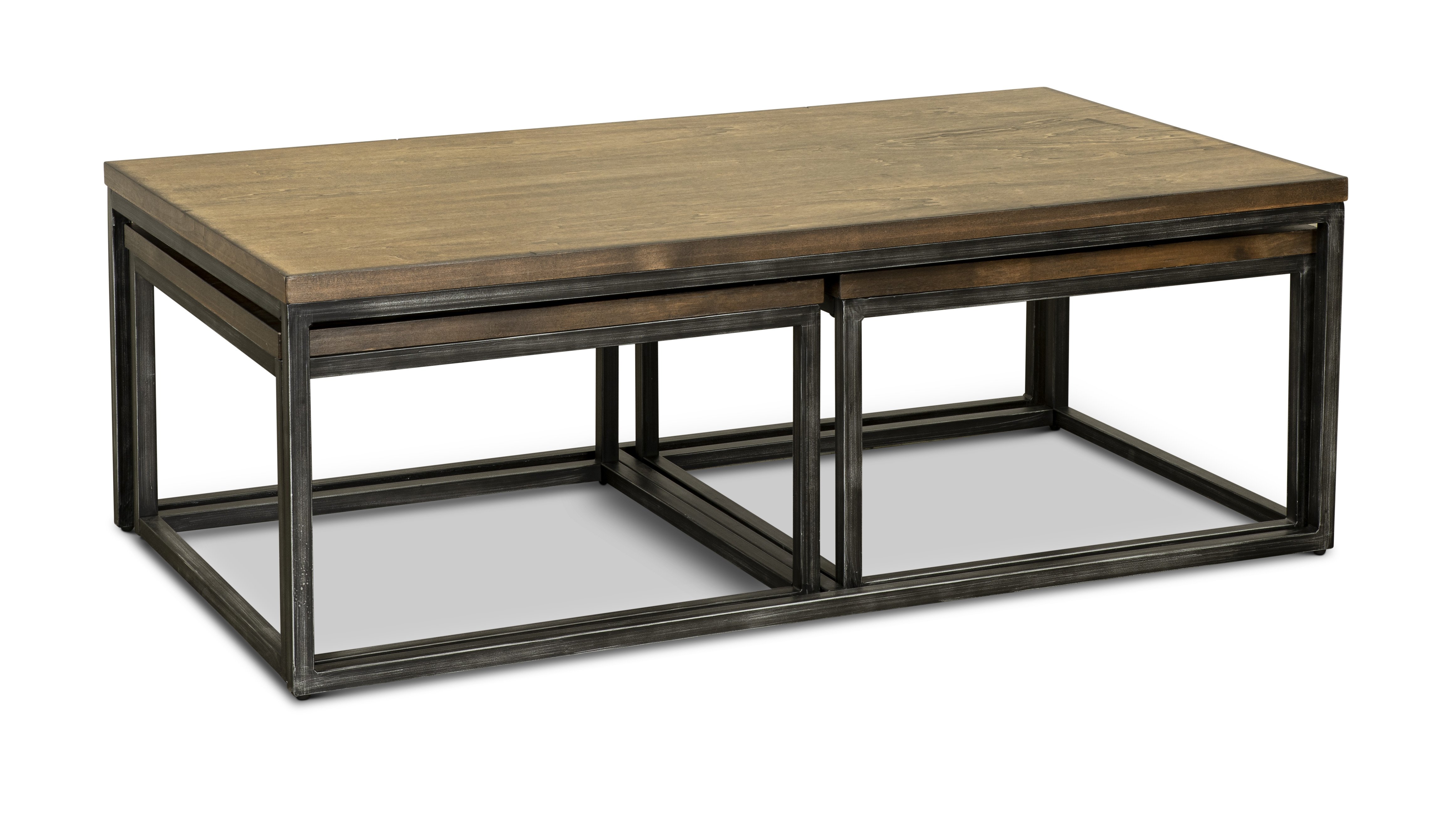 Chandler Industrial Brown Table, Set of 3-3