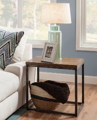 Chandler Brown Industrial Rustic End Table-2