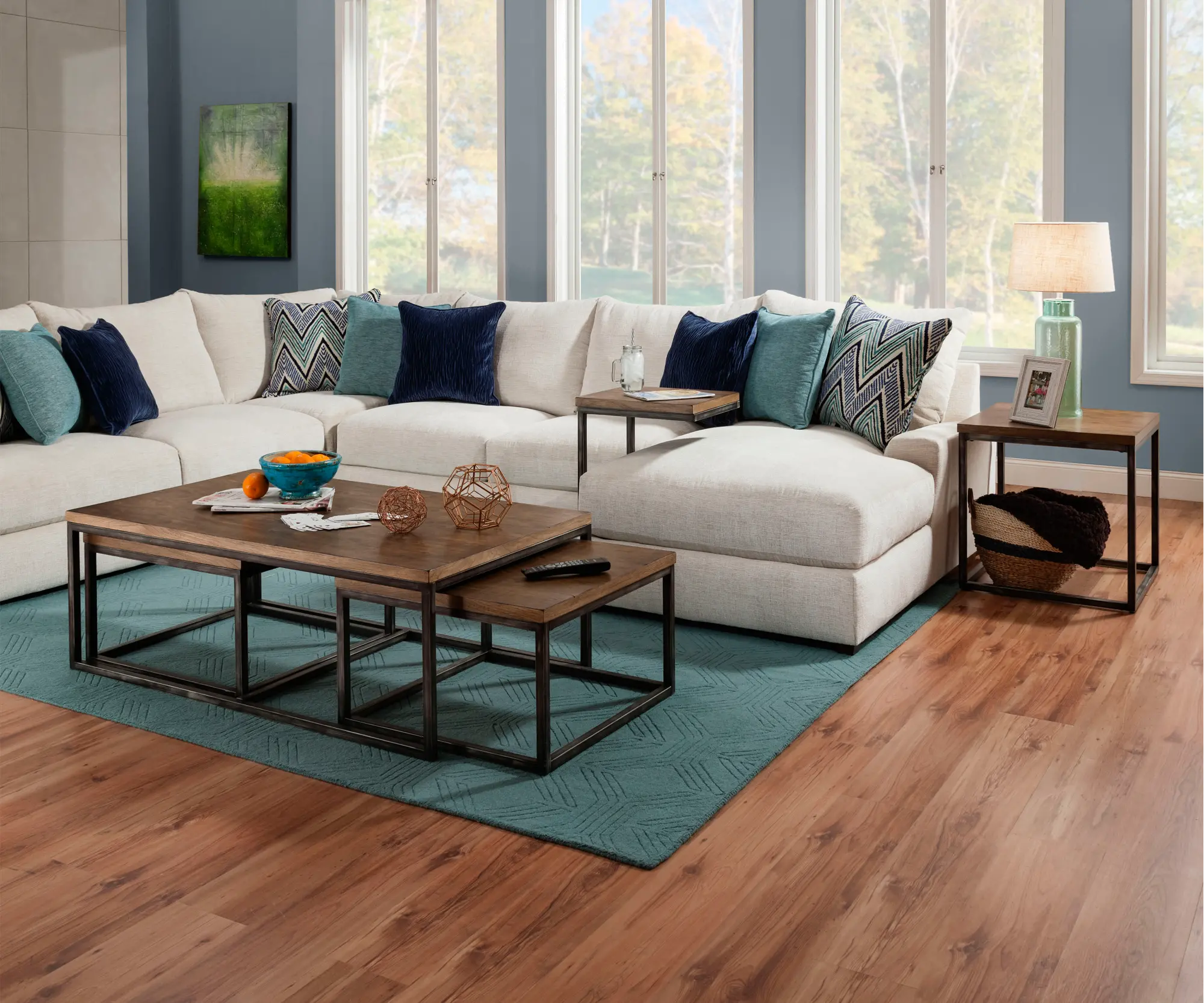 Chandler Brown Industrial Rustic End Table-3