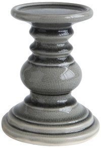 6 Inch Gray Terracotta Candle Holder