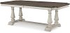 Clearance Linen and Elm Trestle Dining Room Table - Brookhaven