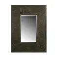 DE6149/BLKMTLMIRROR Black Embossed Metal Framed Mirror
