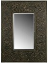 Clearance Black Embossed Metal Framed Mirror