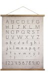 Alphabet and Numbers Canvas and Wood Scroll Wall Decor