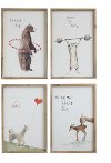 Assorted Wood Framed Wall Art With Sweet Saying