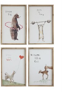 Assorted Wood Framed Wall Art With Sweet Saying