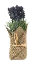 Burlap Wrapped Artificial Lavender Plant Arrangement