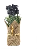 DA2537/LAVENDERPLANT Burlap Wrapped Artificial Lavender Plant Arrangement