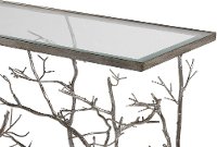 Hand Forged Silver Leaf Branch Entry Table-2
