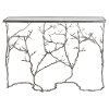 Hand Forged Silver Leaf Branch Entry Table-3