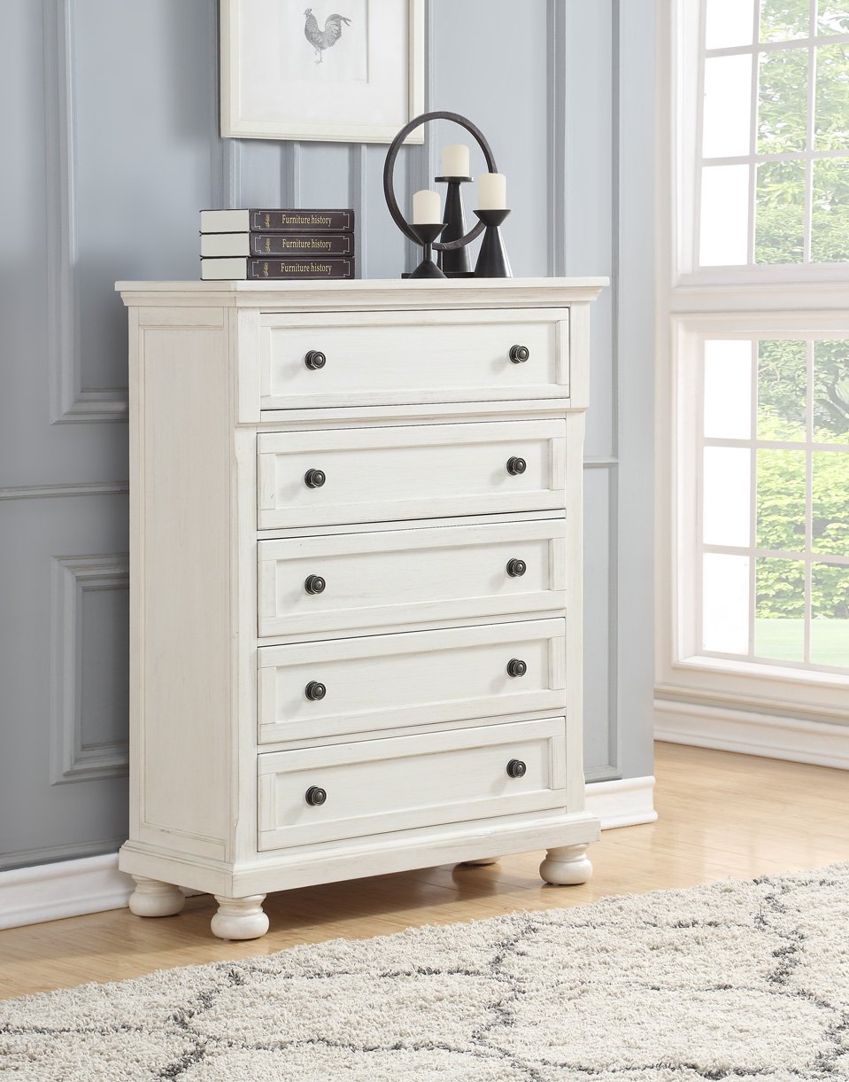 Classic Traditional Off-White Chest of Drawers - Stella-2