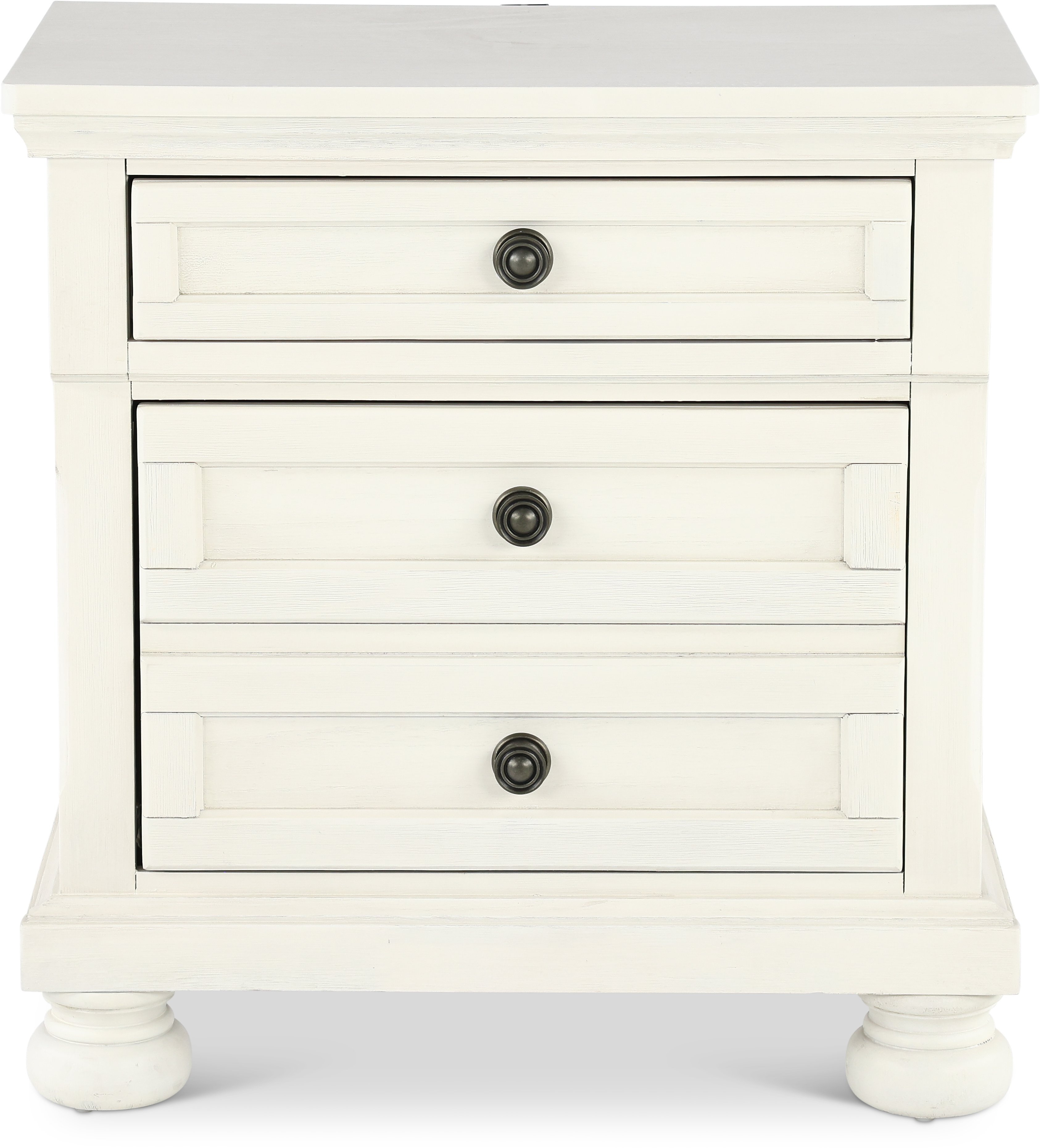 Classic Traditional Off-White Nightstand - Stella-1