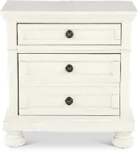 Classic Traditional Off-White Nightstand - Stella