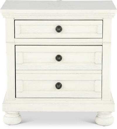 Classic Traditional Off-White Nightstand - Stella