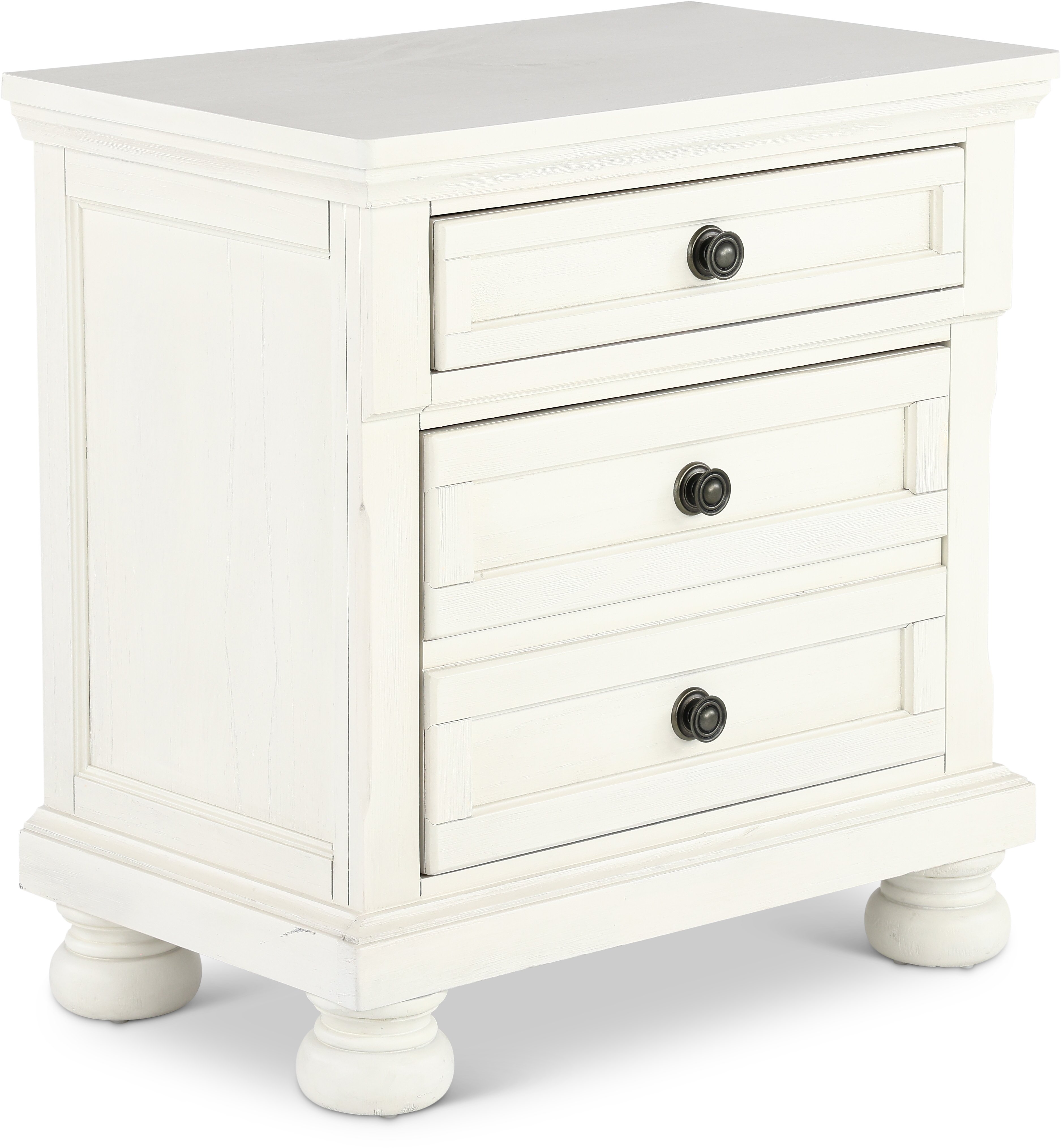 Classic Traditional Off-White Nightstand - Stella-2