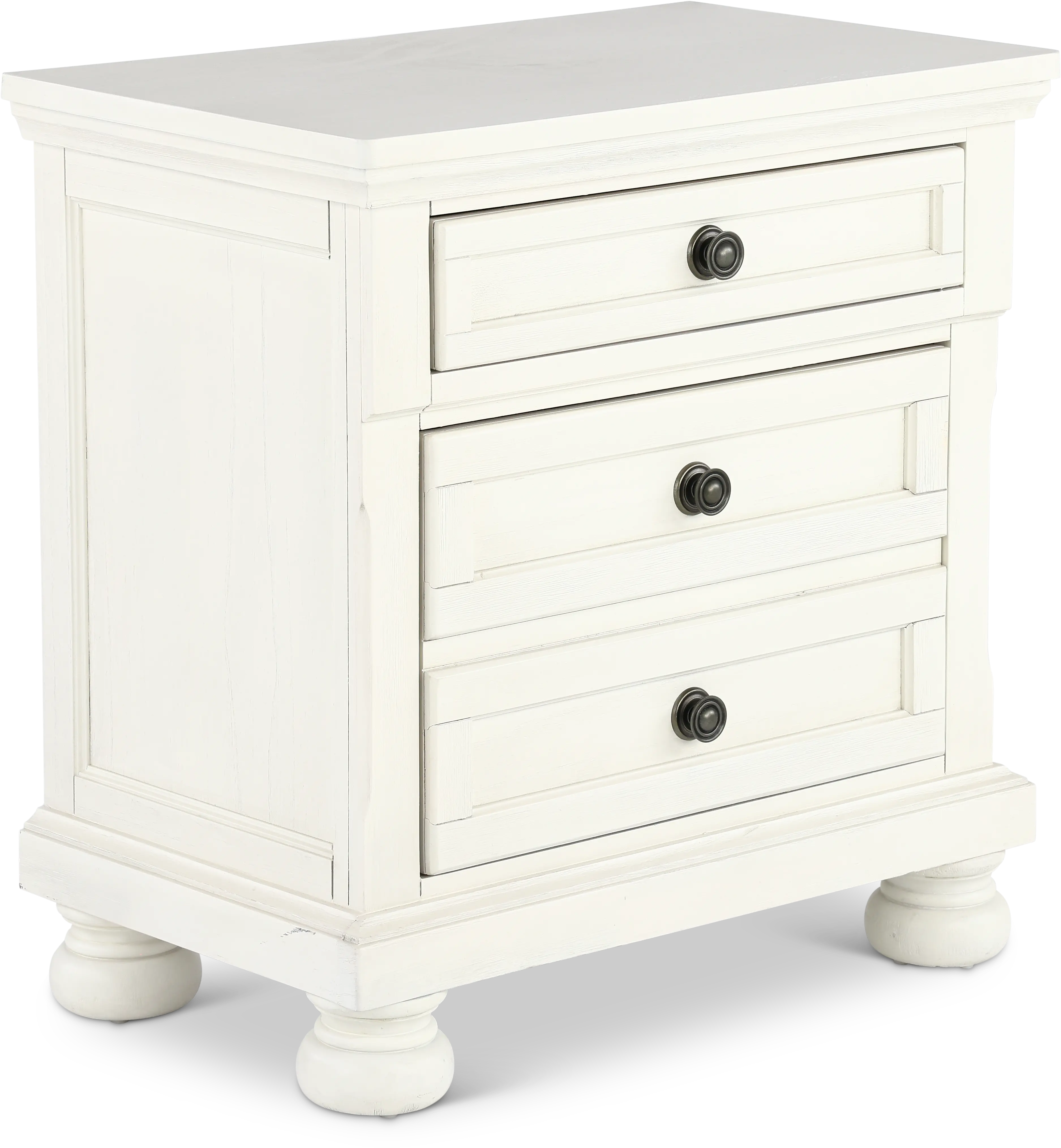 Classic Traditional Off-White Nightstand - Stella-2
