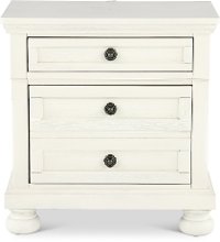 Classic Traditional White Nightstand - Stella