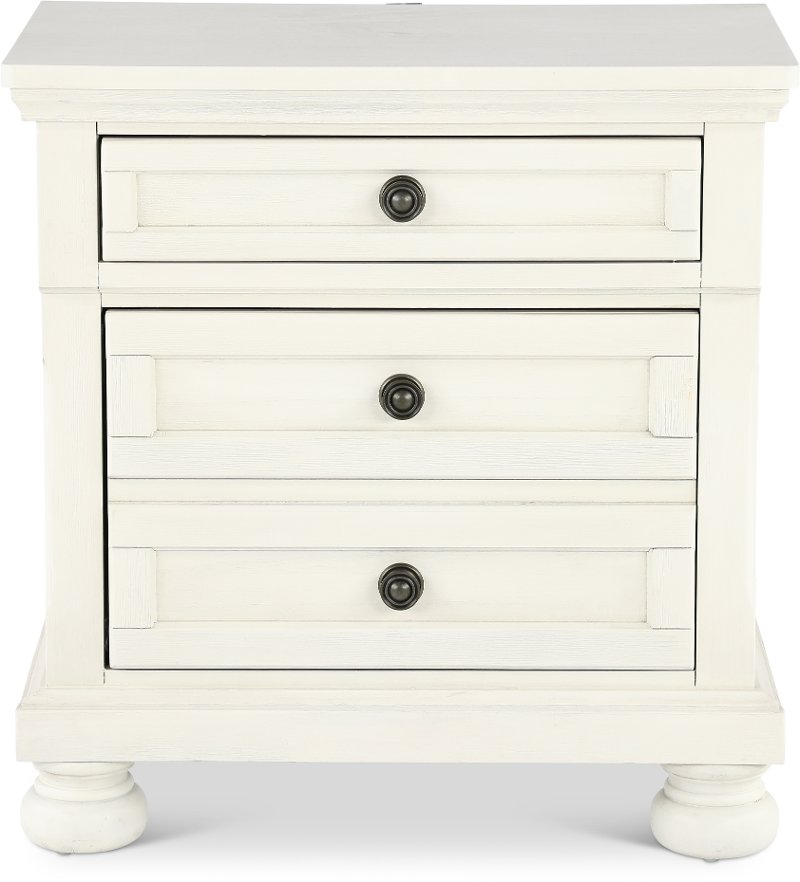 Classic Traditional White Nightstand Stella Rc Willey Furniture Store