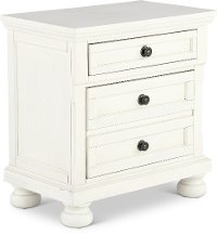 Classic Traditional White Nightstand - Stella-2