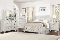 Classic Traditional Off-White King Storage Bed - Stella-2