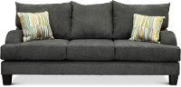 Modern Contemporary Flannel Gray Sofa - Malibu