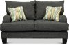 Modern Contemporary Flannel Gray Loveseat - Malibu