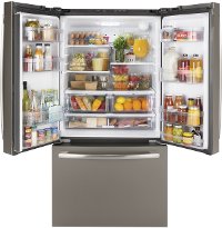 GNE27JMMES GE 27 cu. ft. French Door Refrigerator - 36 Inch Slate Stainless Steel-3