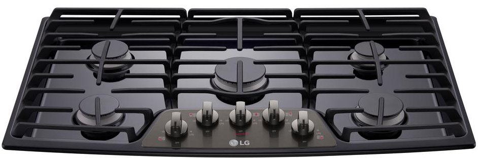 LCG3611BD LG 36 Inch Gas Cooktop - Black Stainless Steel-2