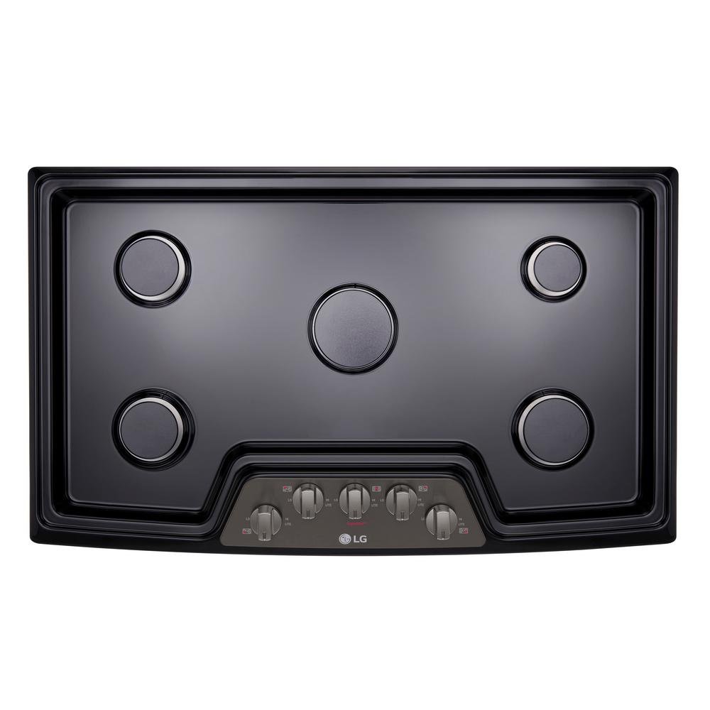LCG3611BD LG 36 Inch Gas Cooktop - Black Stainless Steel-3