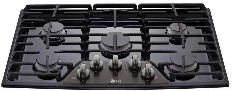 LCG3011BD LG 30 Inch Gas Cooktop - Black Stainless Steel-2