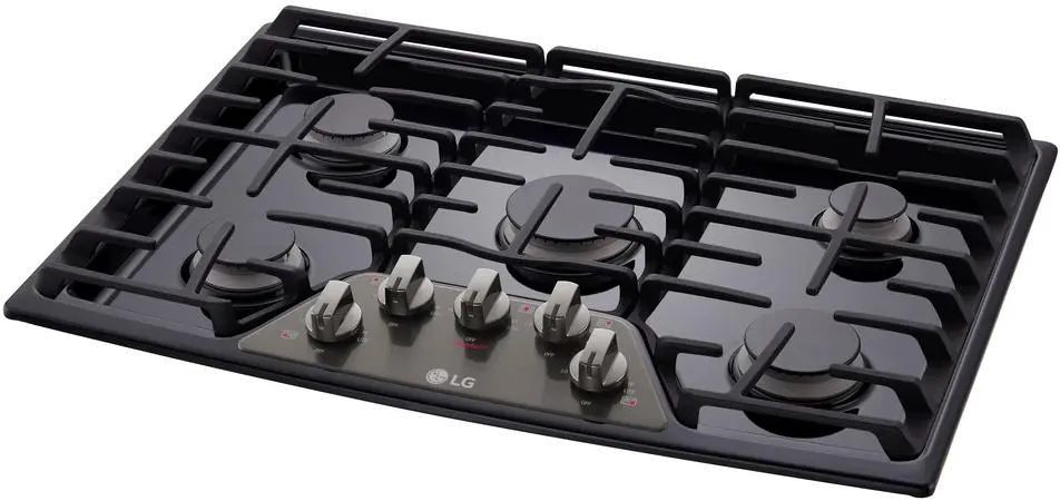 LCG3011BD LG 30 Inch Gas Cooktop - Black Stainless Steel-3