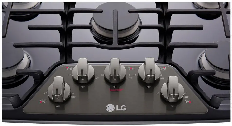 LCG3011BD LG 30 Inch Gas Cooktop - Black Stainless Steel-6