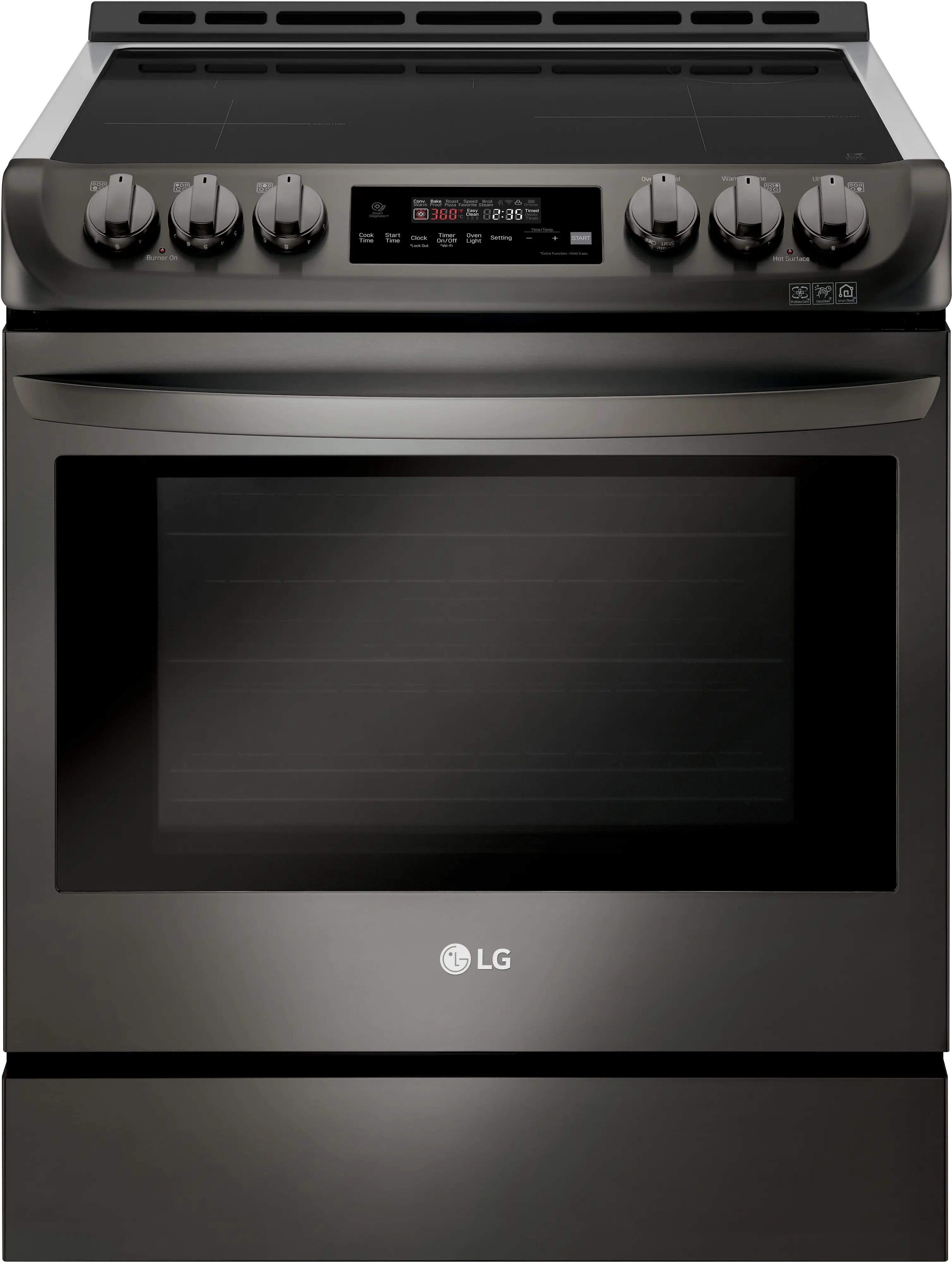 LSE4616BD LG 30 Inch Induction Smart Range - 6.3 cu. ft., Black Stainless Steel-1