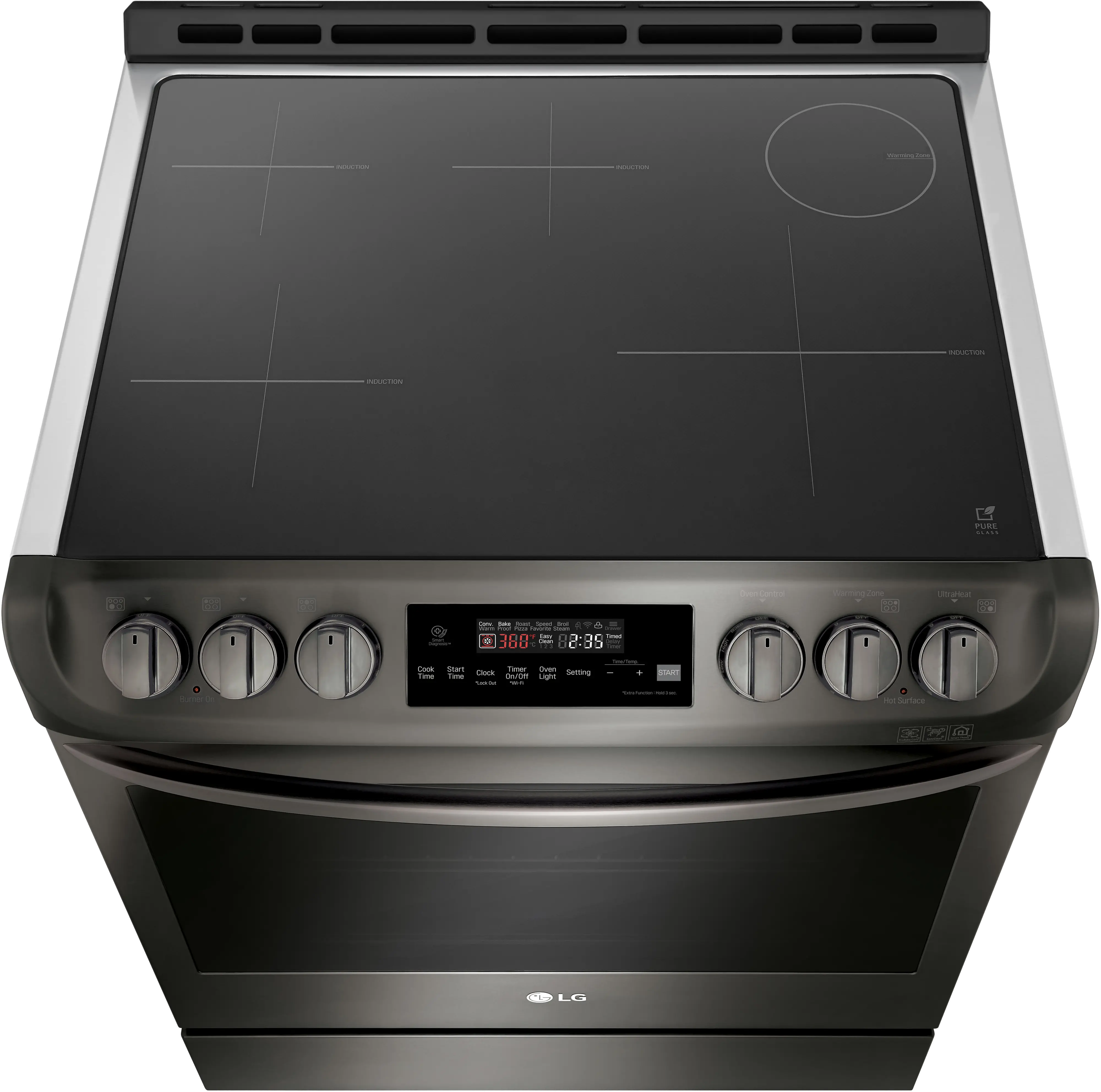LSE4616BD LG 30 Inch Induction Smart Range - 6.3 cu. ft., Black Stainless Steel-3