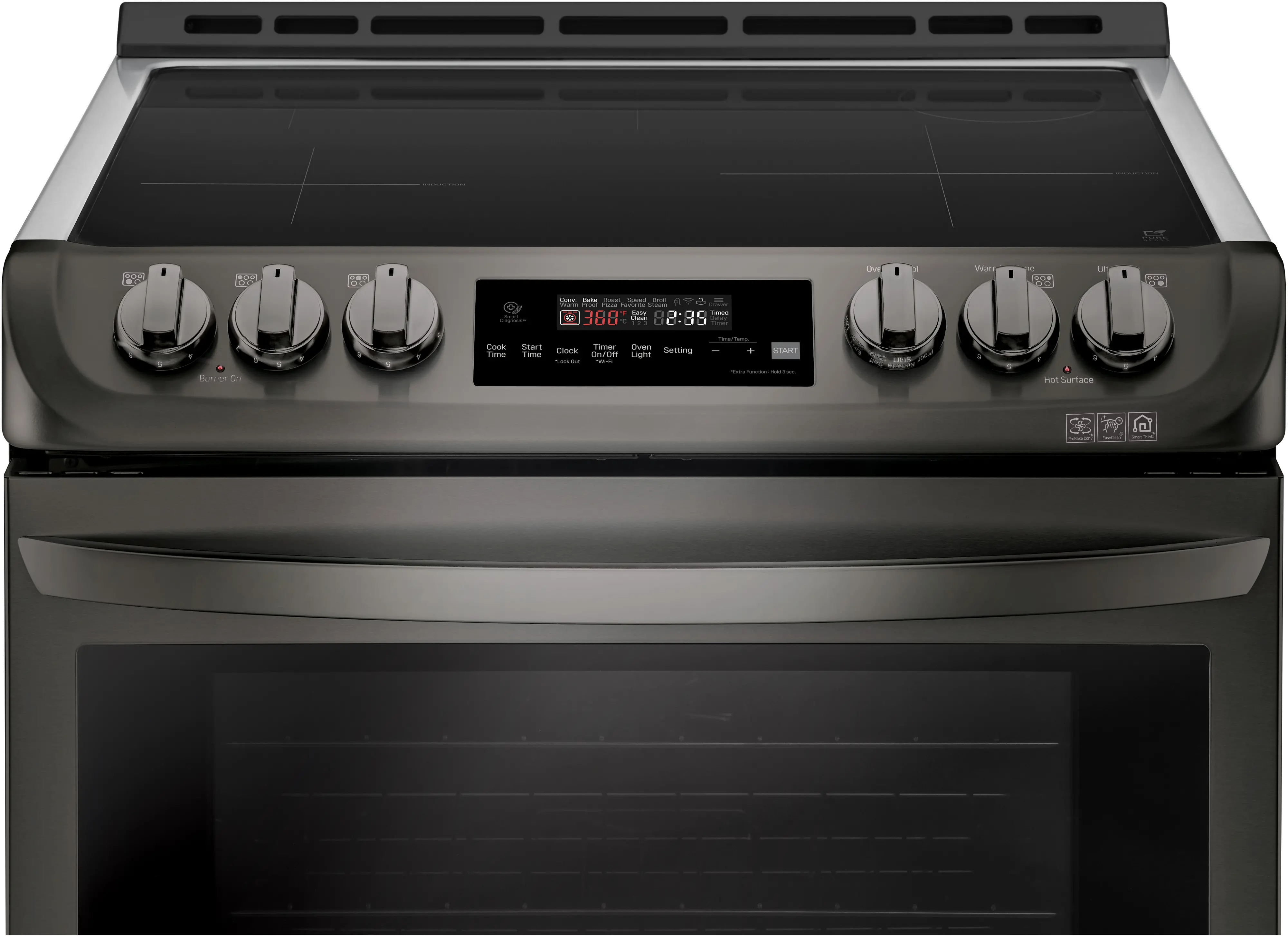 LSE4616BD LG 30 Inch Induction Smart Range - 6.3 cu. ft., Black Stainless Steel-5
