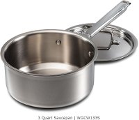WGCW100S Wolf Gourmet 10 Piece Cookware for Gas, Electric, or Induction-7