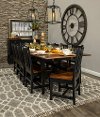 Maple and Black 5 Piece Dining Set with Slat Back Chairs - Saber