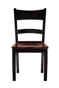 Maple and Black 5 Piece Dining Set with Ladder Back Chairs - Saber-3
