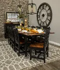 Saber Maple and Black 5 Piece Dining Set with Ladder Back Chairs