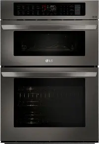 LWC3063BD LG 30 Inch Smart Combination Wall Oven with Microwave - 6.4 cu. ft. Black Stainless Steel